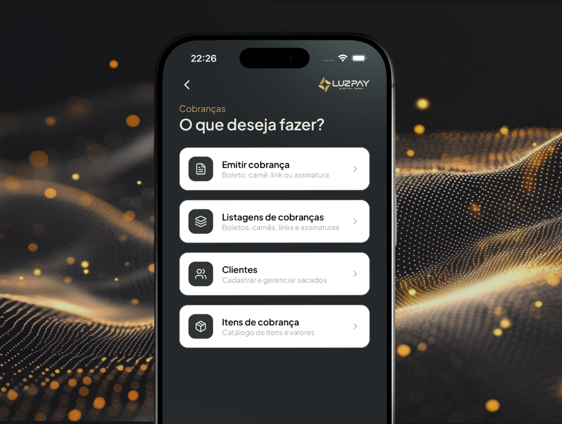 Empreendedor apresentando o app Luz Payments